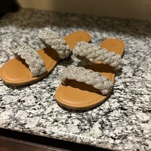Target- A New Day- Women’s Lucy Braided Rhinestone Slide Sandals- 9